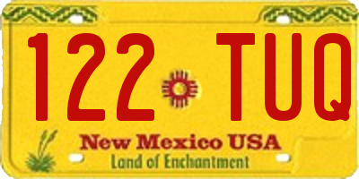 NM license plate 122TUQ