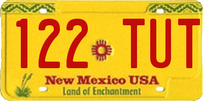 NM license plate 122TUT