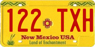 NM license plate 122TXH