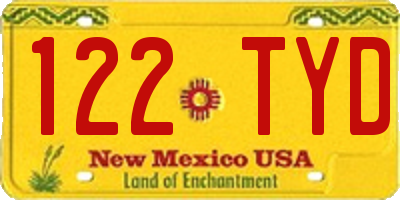 NM license plate 122TYD