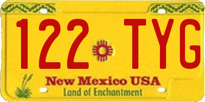 NM license plate 122TYG