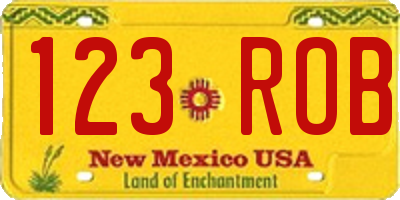 NM license plate 123ROB