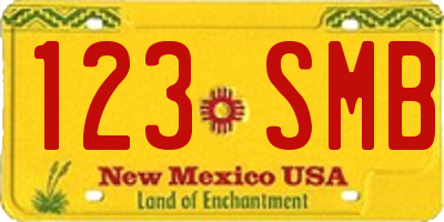 NM license plate 123SMB