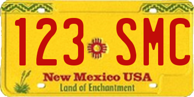 NM license plate 123SMC