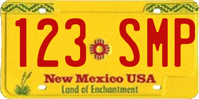 NM license plate 123SMP