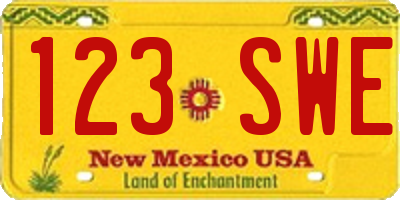 NM license plate 123SWE