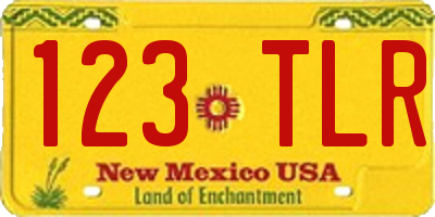 NM license plate 123TLR