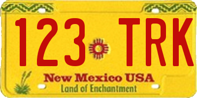 NM license plate 123TRK