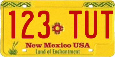 NM license plate 123TUT