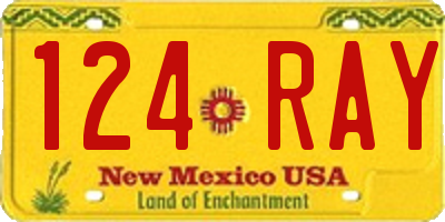 NM license plate 124RAY