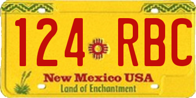 NM license plate 124RBC