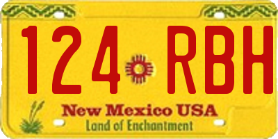 NM license plate 124RBH
