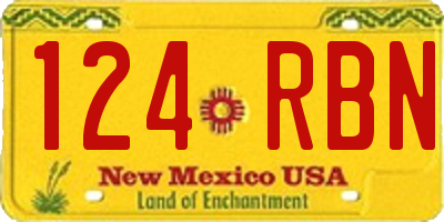 NM license plate 124RBN