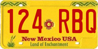 NM license plate 124RBQ