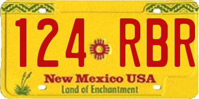 NM license plate 124RBR