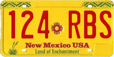 NM license plate 124RBS
