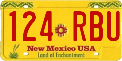NM license plate 124RBU