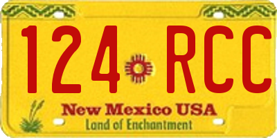 NM license plate 124RCC