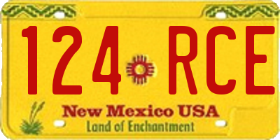 NM license plate 124RCE