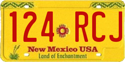 NM license plate 124RCJ