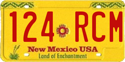NM license plate 124RCM