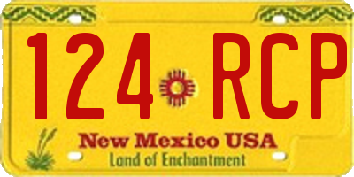 NM license plate 124RCP
