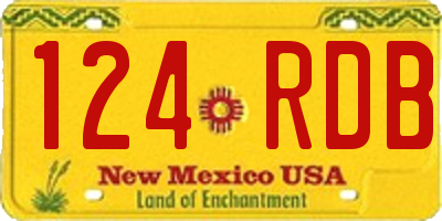 NM license plate 124RDB