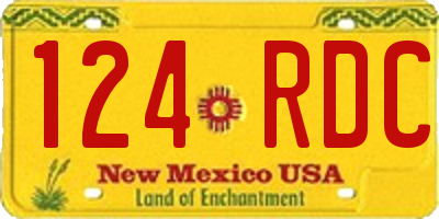 NM license plate 124RDC