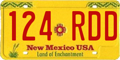 NM license plate 124RDD