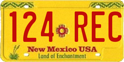 NM license plate 124REC