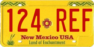 NM license plate 124REF