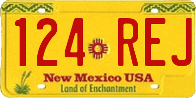 NM license plate 124REJ