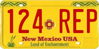 NM license plate 124REP