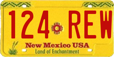 NM license plate 124REW