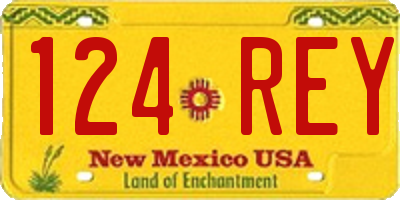 NM license plate 124REY