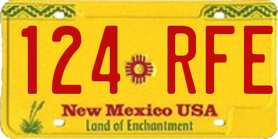 NM license plate 124RFE