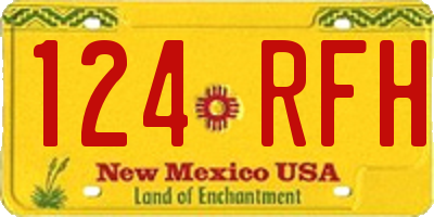 NM license plate 124RFH