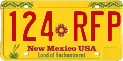 NM license plate 124RFP