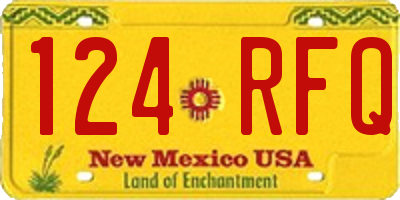 NM license plate 124RFQ