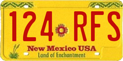 NM license plate 124RFS