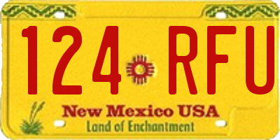 NM license plate 124RFU