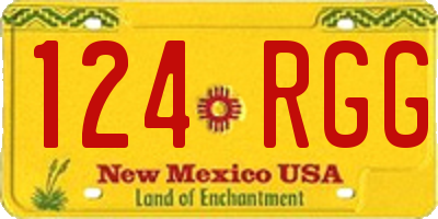 NM license plate 124RGG