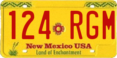 NM license plate 124RGM