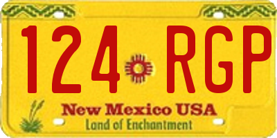 NM license plate 124RGP