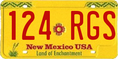 NM license plate 124RGS