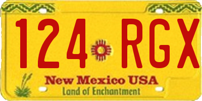 NM license plate 124RGX