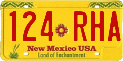 NM license plate 124RHA