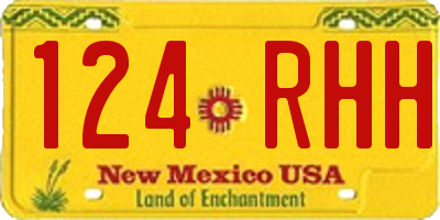 NM license plate 124RHH
