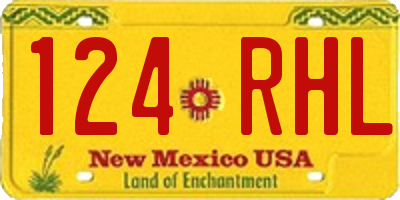 NM license plate 124RHL
