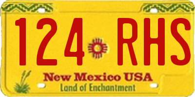 NM license plate 124RHS